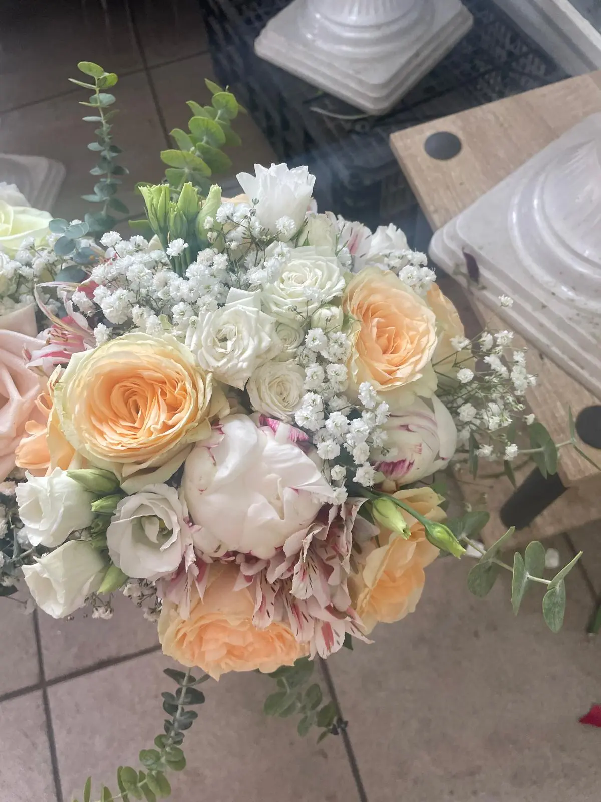 Buchet de mireasă 3 - Buchet cu flori în tonuri pastel, pentru o notă de rafinament