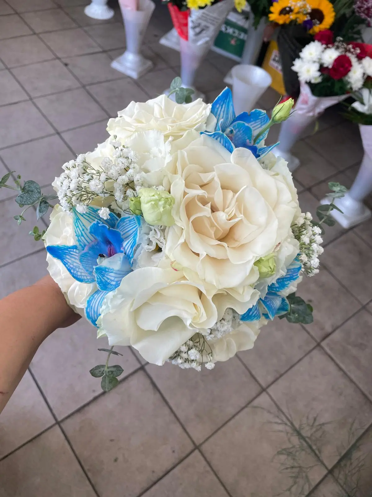 Buchet de mireasă 4 - Buchet cu flori în tonuri pastel, pentru o notă de rafinament